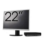 Pachet Calculator Refurbished HP ProDesk 400 G6 Mini, Intel Core i5-10500T 2.30 - 3.80GHz, 8GB DDR4, 256GB SSD + Monitor 22 Inch + Windows 10 Home NewTechnology Media