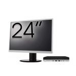 Pachet PC Refurbished HP ProDesk 600 G4 Mini, Intel Core i5-8500T 2.10 - 3.50GHz, 8GB DDR4, 256GB SSD + Monitor 24 Inch + Windows 10 Home NewTechnology Media
