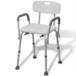 Scaun pentru duș, alb, aluminiu  GartenMobel Dekor