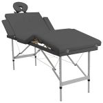 Masă de masaj cu 4 zone, cadru aluminiu, antracit, 186 x 68 cm GartenMobel Dekor