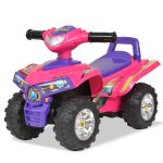 ATV de plimbare pentru copii cu sunet și lumină roz și violet GartenMobel Dekor