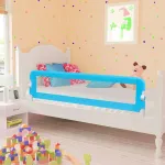 Balustradă protecție pat copii, albastru, 120x42 cm, poliester GartenMobel Dekor