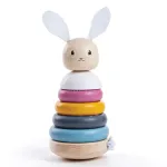 Piramida din lemn - Iepuras (pastel) PlayLearn Toys