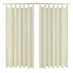 Draperii micro-satin cu bride, 140 x 245 cm, crem, 2 buc. GartenMobel Dekor