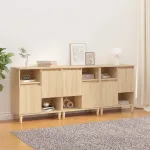 Dulapuri, 3 buc, stejar sonoma, 60x35x70 cm, lemn prelucrat GartenMobel Dekor