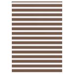 Jaluzea tip zebra maro lățime țesătură 160,9 cm poliester GartenMobel Dekor