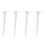 Picioare pentru măsuță de cafea, formă conică, 4 buc., alb, 42-43 cm, oțel GartenMobel Dekor