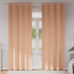 Perdele cu perdele 2 pcs Maro deschis 260 x 140 cm Poliester GartenMobel Dekor
