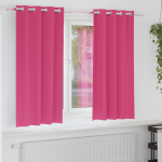 Perdele cu perdele 2 pcs Roz intens 175 x 140 cm Poliester GartenMobel Dekor