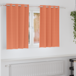 Perdele cu perdele 2 pcs Terracota 140 x 140 cm Poliester GartenMobel Dekor