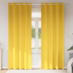 Perdele cu perdele 2 pcs galben muștar 225 x 140 cm Poliester GartenMobel Dekor