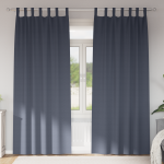Perdele cu perdele 2 pcs Antracit 245 x 140 cm Poliester GartenMobel Dekor