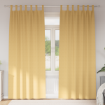 Perdele cu perdele 2 pcs Bej 260 x 140 cm Poliester GartenMobel Dekor