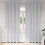 Perdele cu perdele 2 pcs Gri deschis 225 x 140 cm Poliester GartenMobel Dekor
