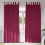 Perdele cu perdele 2 pcs Roșu Vin 245 x 140 cm Poliester GartenMobel Dekor