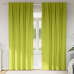 Perdele cu perdele 2 pcs Verde măr 225 x 140 cm Poliester GartenMobel Dekor