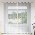 Perdele cu perdele 2 pcs Gri închis 140 x 225 cm Poliester GartenMobel Dekor
