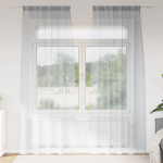 Perdele cu perdele 2 pcs Gri închis 140 x 245 cm Poliester GartenMobel Dekor