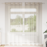 Perdele cu perdele 2 pcs Nisip 140 x 245 cm Poliester GartenMobel Dekor