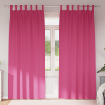 Perdele cu perdele 2 pcs Roz intens 260 x 140 cm Poliester GartenMobel Dekor