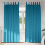 Perdele cu perdele 2 pcs Turcoaz 260 x 140 cm Poliester GartenMobel Dekor