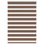 Jaluzea tip zebra maro lățime țesătură 95,9 cm poliester GartenMobel Dekor