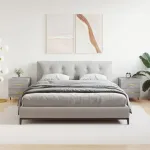 Noptiere, 2 buc., gri sonoma, 40x35x47,5 cm, lemn compozit GartenMobel Dekor