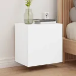 Comodă TV de perete, alb, 40,5x30x40 cm, lemn prelucrat GartenMobel Dekor