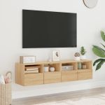 Comode TV de perete, 2 buc., stejar sonoma, 60x30x30 cm, lemn GartenMobel Dekor