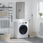 Dulap de perete, gri sonoma, 34,5x34x90 cm, lemn prelucrat GartenMobel Dekor