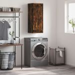 Dulap de perete, stejar fumuriu, 34,5x34x90 cm, lemn prelucrat GartenMobel Dekor