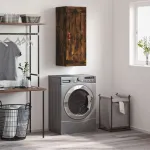 Dulap de perete, stejar fumuriu, 34,5x34x90 cm, lemn prelucrat GartenMobel Dekor