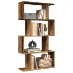 Bibliotecă/separator 4 niveluri lemn vechi 70x24x129cm lemn GartenMobel Dekor