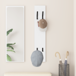 Răcător de paltoane montat pe perete Alb 20 x 1.5 x 100 cm GartenMobel Dekor