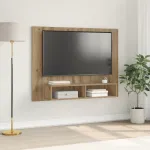 Dulap pentru TV pe Perete Stejar artisanal 120 x 23.5 x 90 cm GartenMobel Dekor