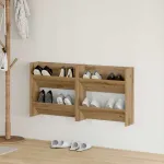 Dulapuri pentru pantofi de perete 2 pcs stejar artizanal GartenMobel Dekor