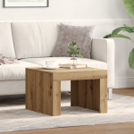 Masă de cafea stejar artizanal 50 x 50 x 35 cm Lemn compozit GartenMobel Dekor