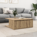 Masă de cafea stejar artizanal 80 x 80 x 31 cm Lemn compozit GartenMobel Dekor