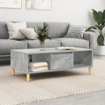 cu depozitare cu ușă Gri beton 103.5 x 60 x 35 cm Lemn compozit GartenMobel Dekor