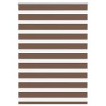 Jaluzea tip zebra maro lățime țesătură 105,9 cm poliester GartenMobel Dekor