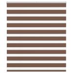 Jaluzea tip zebra maro lățime țesătură 125,9 cm poliester GartenMobel Dekor