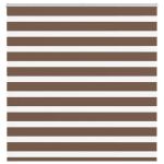Jaluzea tip zebra maro lățime țesătură 140,9 cm poliester GartenMobel Dekor