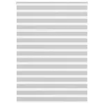 Jaluzea tip zebra gri deschis lățime țesătură 155,9cm poliester GartenMobel Dekor