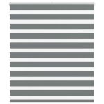Jaluzea tip zebra gri închis lățime țesătură 120,9 cm poliester GartenMobel Dekor