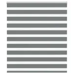 Jaluzea tip zebra gri închis lățime țesătură 125,9 cm poliester GartenMobel Dekor
