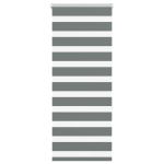 Jaluzea tip zebra gri închis lățime țesătură 60,9 cm poliester GartenMobel Dekor
