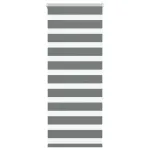 Jaluzea tip zebra gri închis lățime țesătură 60,9 cm poliester GartenMobel Dekor