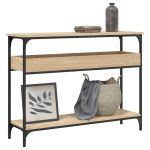 Măsuță consolă cu raft stejar sonoma 100x29x75cm lemn prelucrat GartenMobel Dekor