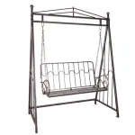 Balansoar gradina, metalic, cu arcada, pergola, 2 locuri, bronz antic, 162x90x205 cm, Don GartenVIP DiyLine