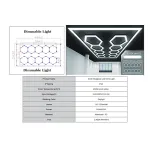 Sistem de Iluminare Plafon Hexagon / HoneyComb 3,94 x 2,10 m Lumina Ajustabila Performance AutoTuning